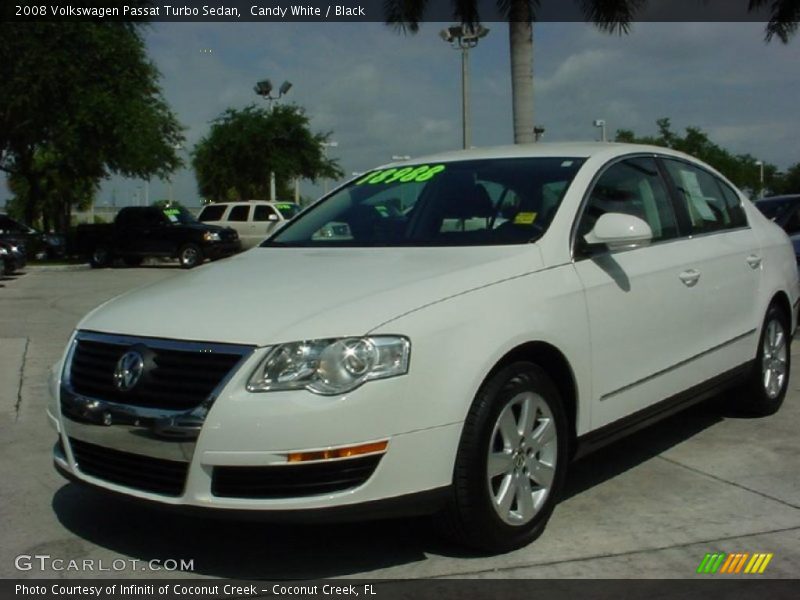 Candy White / Black 2008 Volkswagen Passat Turbo Sedan