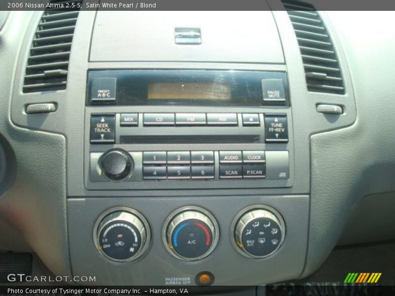 Satin White Pearl / Blond 2006 Nissan Altima 2.5 S