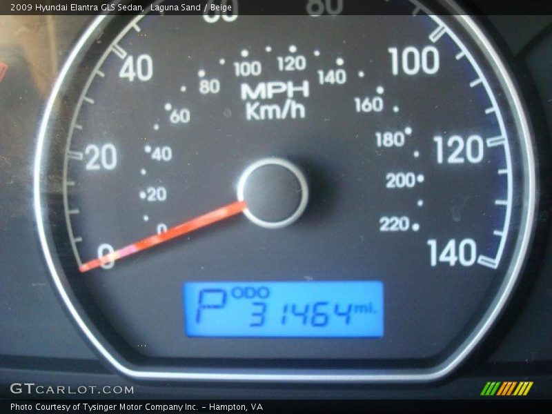 Laguna Sand / Beige 2009 Hyundai Elantra GLS Sedan