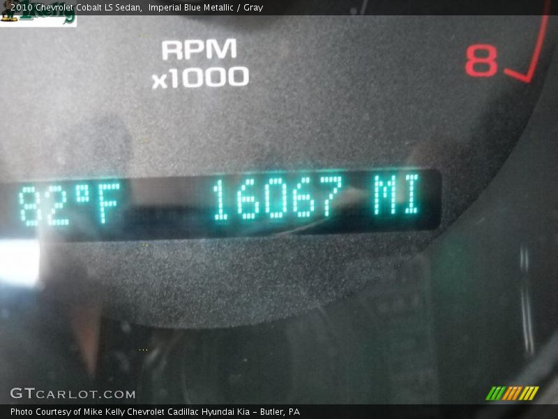 Imperial Blue Metallic / Gray 2010 Chevrolet Cobalt LS Sedan