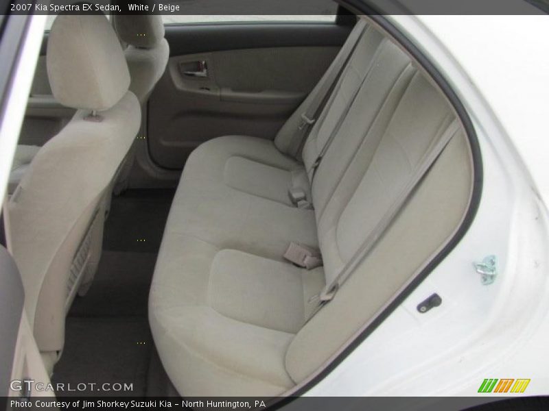 White / Beige 2007 Kia Spectra EX Sedan