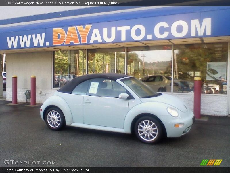 Aquarius Blue / Black 2004 Volkswagen New Beetle GLS Convertible