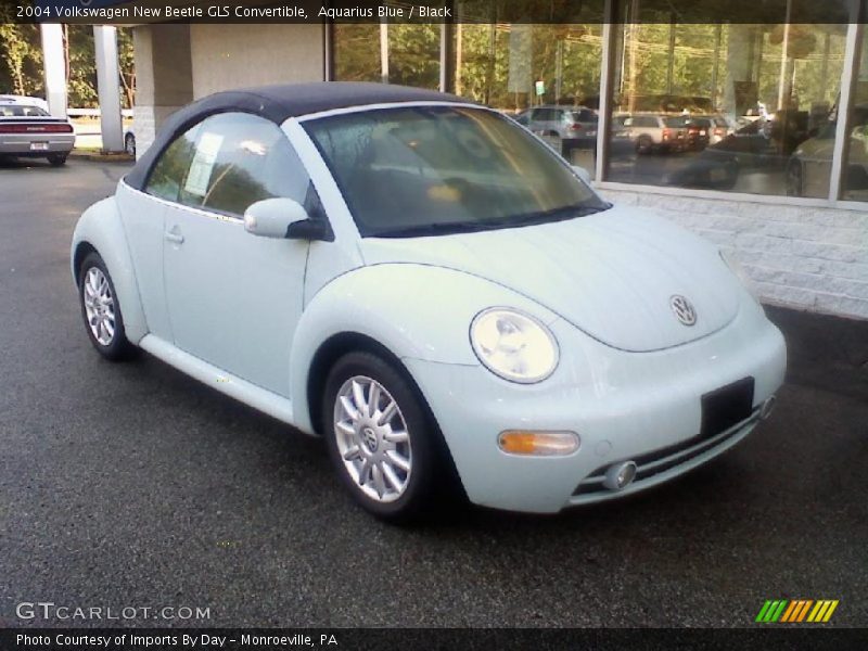 Aquarius Blue / Black 2004 Volkswagen New Beetle GLS Convertible