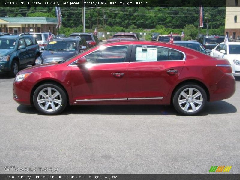 Red Jewel Tintcoat / Dark Titanium/Light Titanium 2010 Buick LaCrosse CXL AWD