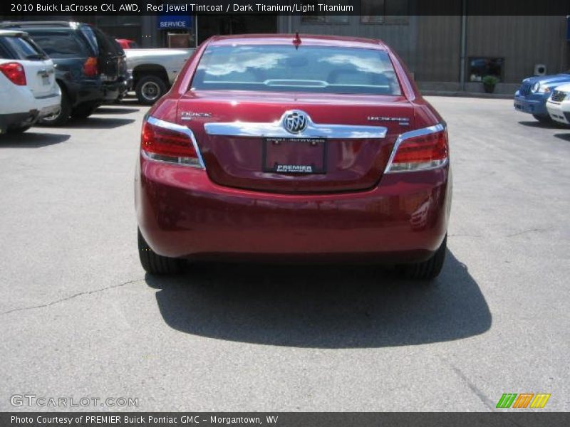 Red Jewel Tintcoat / Dark Titanium/Light Titanium 2010 Buick LaCrosse CXL AWD