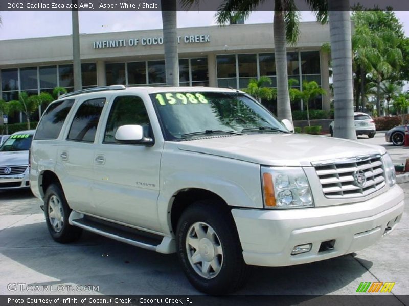 Aspen White / Shale 2002 Cadillac Escalade AWD