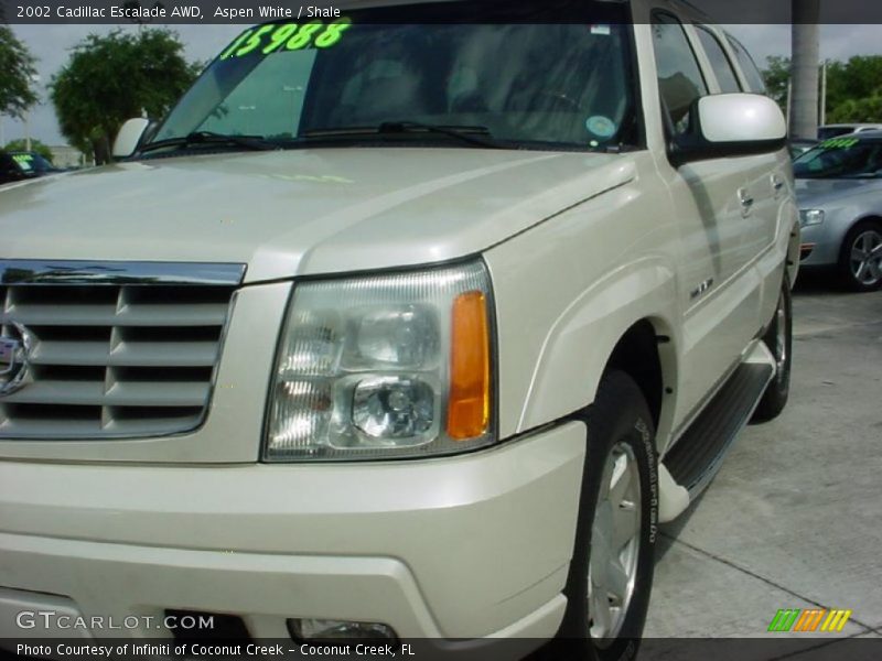 Aspen White / Shale 2002 Cadillac Escalade AWD