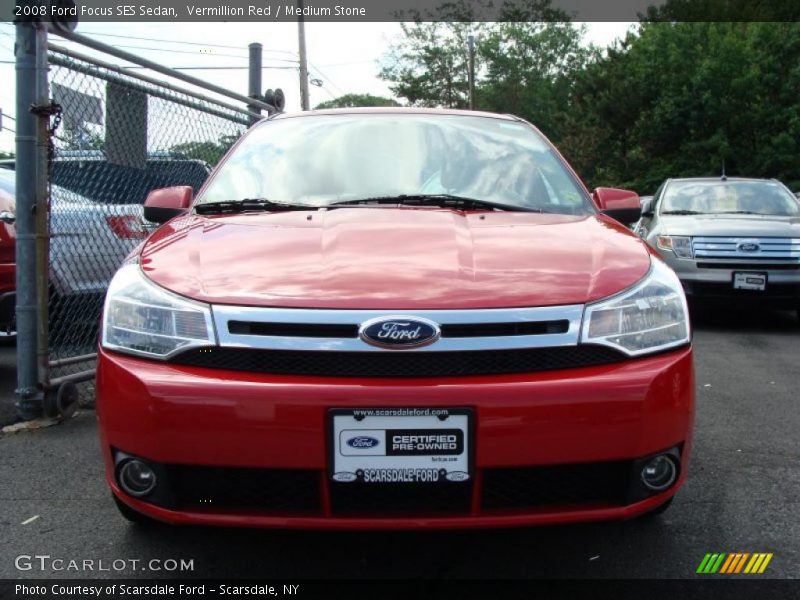Vermillion Red / Medium Stone 2008 Ford Focus SES Sedan