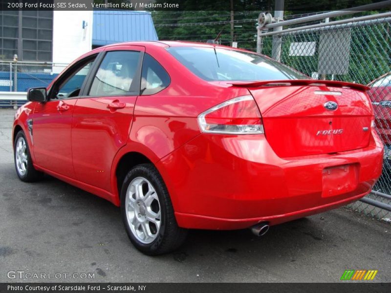 Vermillion Red / Medium Stone 2008 Ford Focus SES Sedan