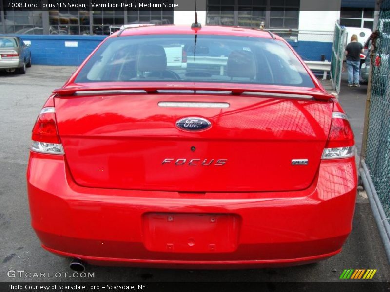 Vermillion Red / Medium Stone 2008 Ford Focus SES Sedan