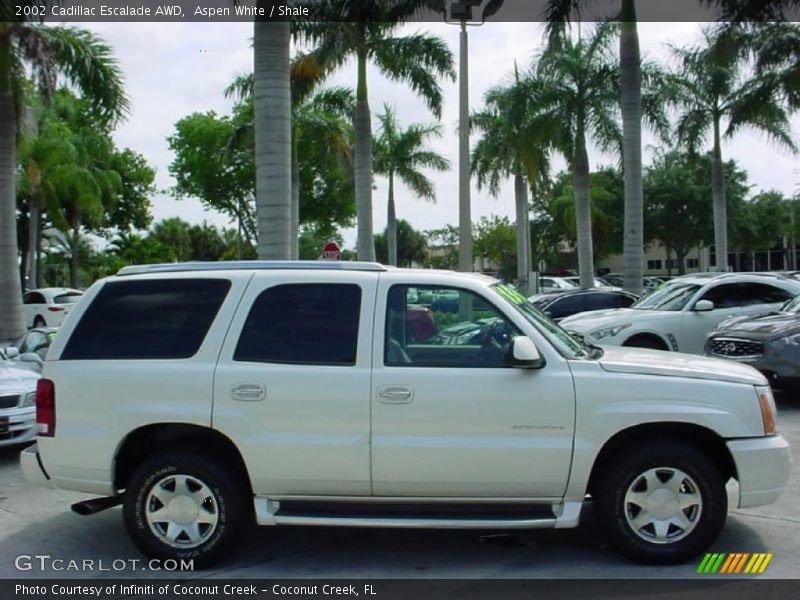 Aspen White / Shale 2002 Cadillac Escalade AWD
