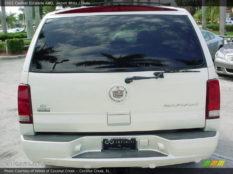 Aspen White / Shale 2002 Cadillac Escalade AWD