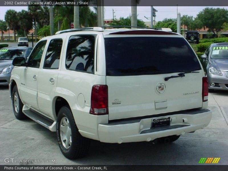 Aspen White / Shale 2002 Cadillac Escalade AWD