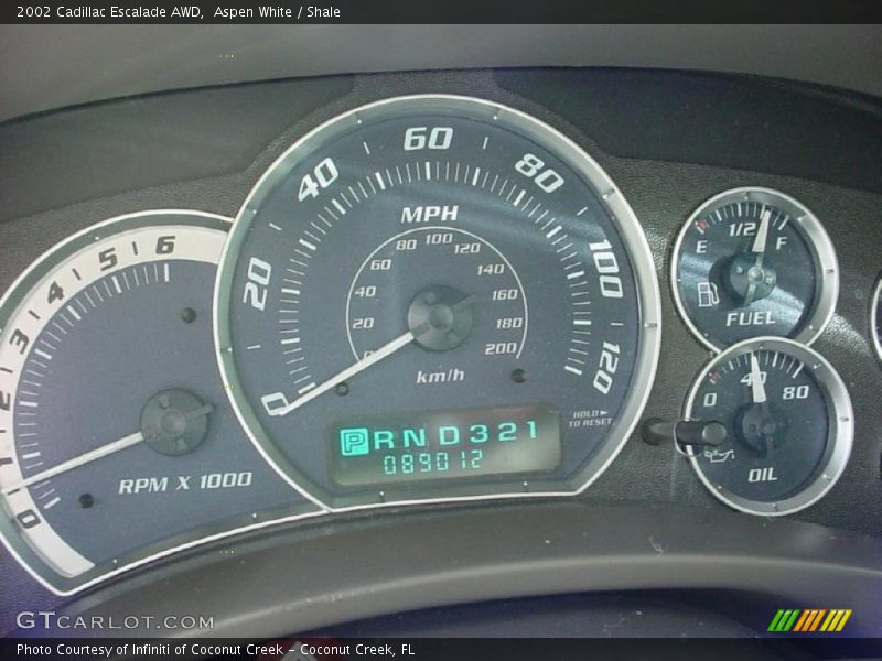 Aspen White / Shale 2002 Cadillac Escalade AWD