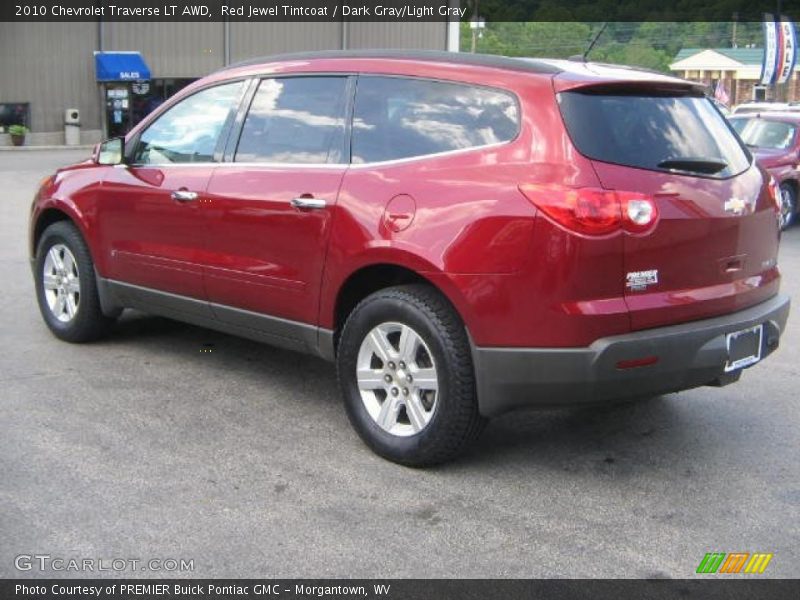 Red Jewel Tintcoat / Dark Gray/Light Gray 2010 Chevrolet Traverse LT AWD