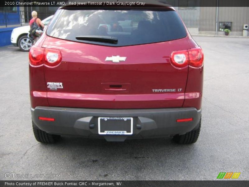 Red Jewel Tintcoat / Dark Gray/Light Gray 2010 Chevrolet Traverse LT AWD