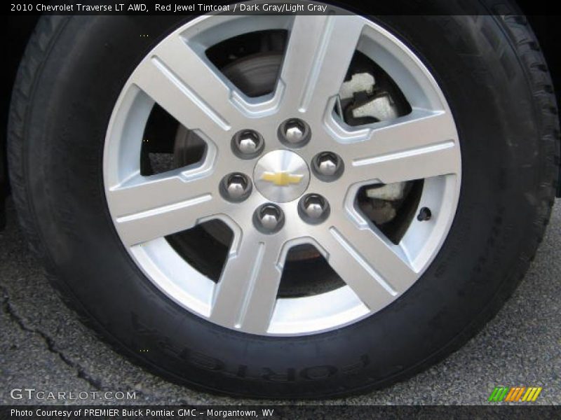 Red Jewel Tintcoat / Dark Gray/Light Gray 2010 Chevrolet Traverse LT AWD