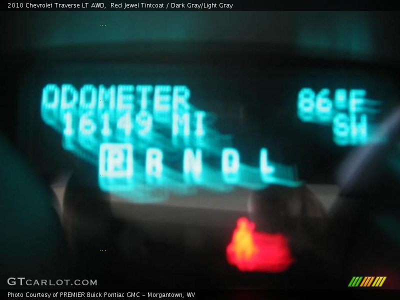 Red Jewel Tintcoat / Dark Gray/Light Gray 2010 Chevrolet Traverse LT AWD