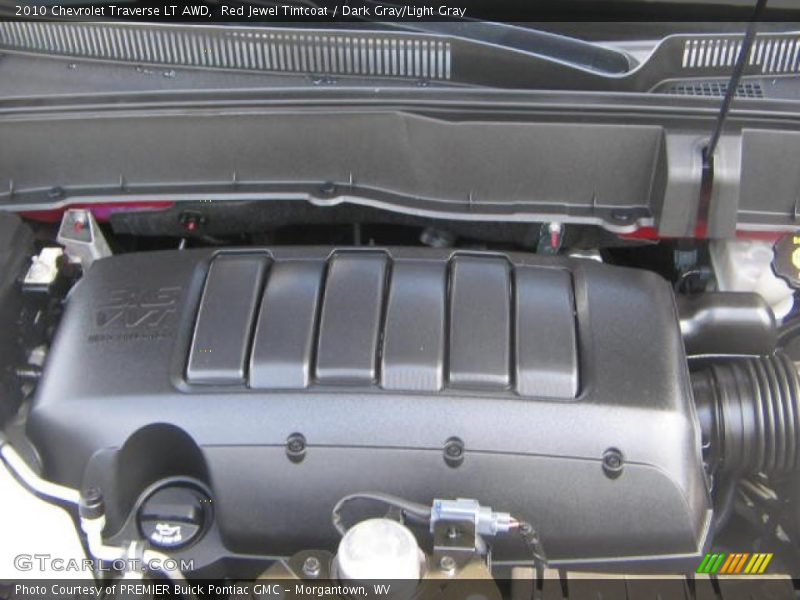 Red Jewel Tintcoat / Dark Gray/Light Gray 2010 Chevrolet Traverse LT AWD