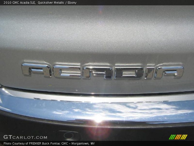 Quicksilver Metallic / Ebony 2010 GMC Acadia SLE