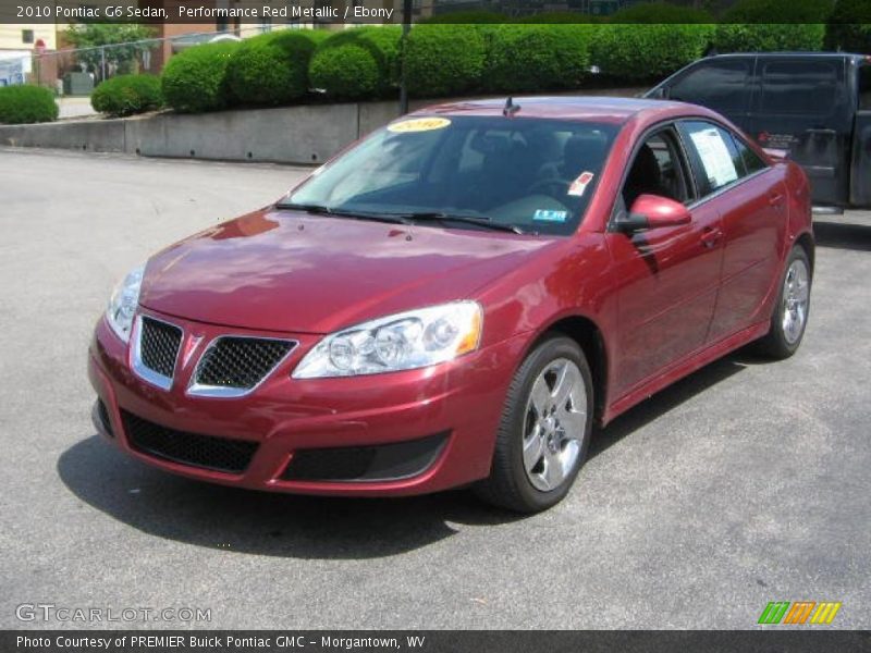 Performance Red Metallic / Ebony 2010 Pontiac G6 Sedan