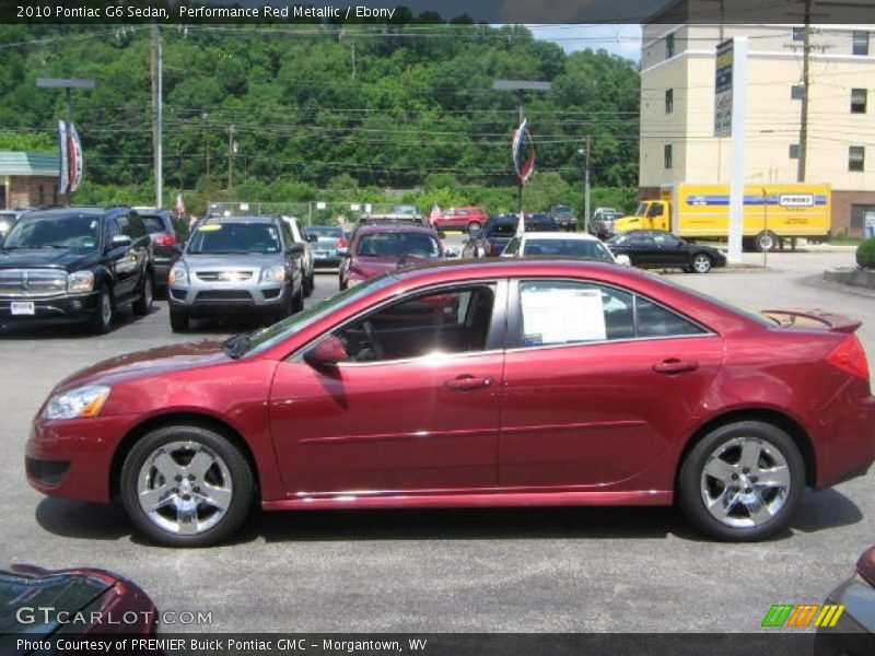 Performance Red Metallic / Ebony 2010 Pontiac G6 Sedan