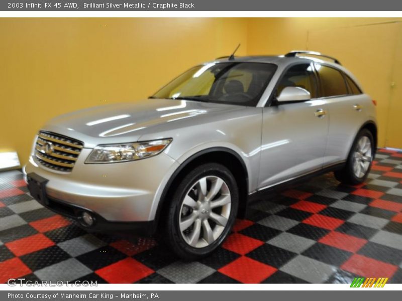 Brilliant Silver Metallic / Graphite Black 2003 Infiniti FX 45 AWD