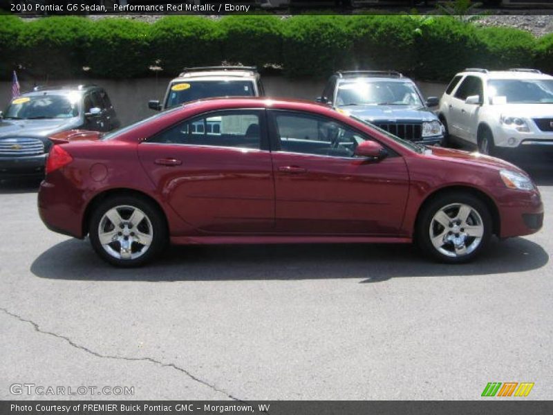 Performance Red Metallic / Ebony 2010 Pontiac G6 Sedan