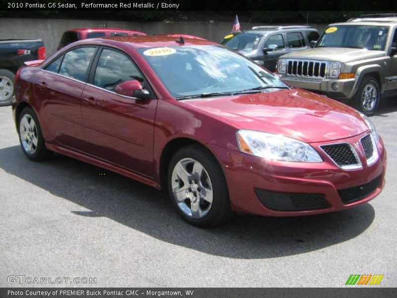 Performance Red Metallic / Ebony 2010 Pontiac G6 Sedan