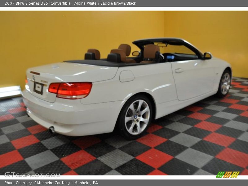Alpine White / Saddle Brown/Black 2007 BMW 3 Series 335i Convertible