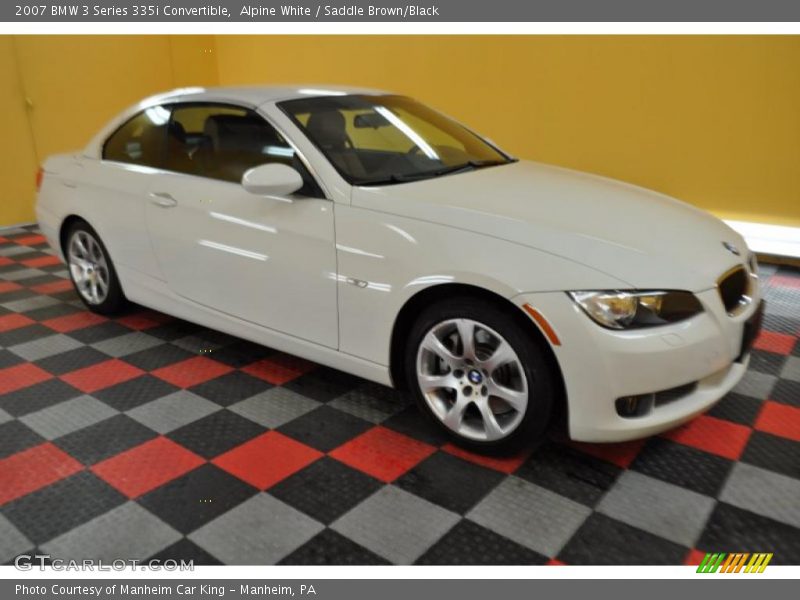 Alpine White / Saddle Brown/Black 2007 BMW 3 Series 335i Convertible