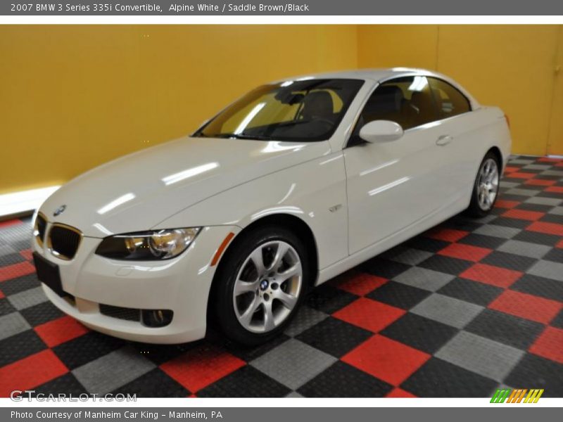 Alpine White / Saddle Brown/Black 2007 BMW 3 Series 335i Convertible