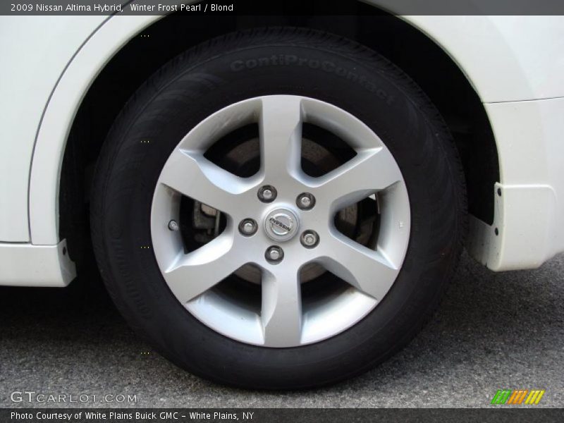 Winter Frost Pearl / Blond 2009 Nissan Altima Hybrid