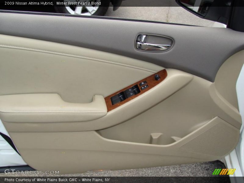 Winter Frost Pearl / Blond 2009 Nissan Altima Hybrid