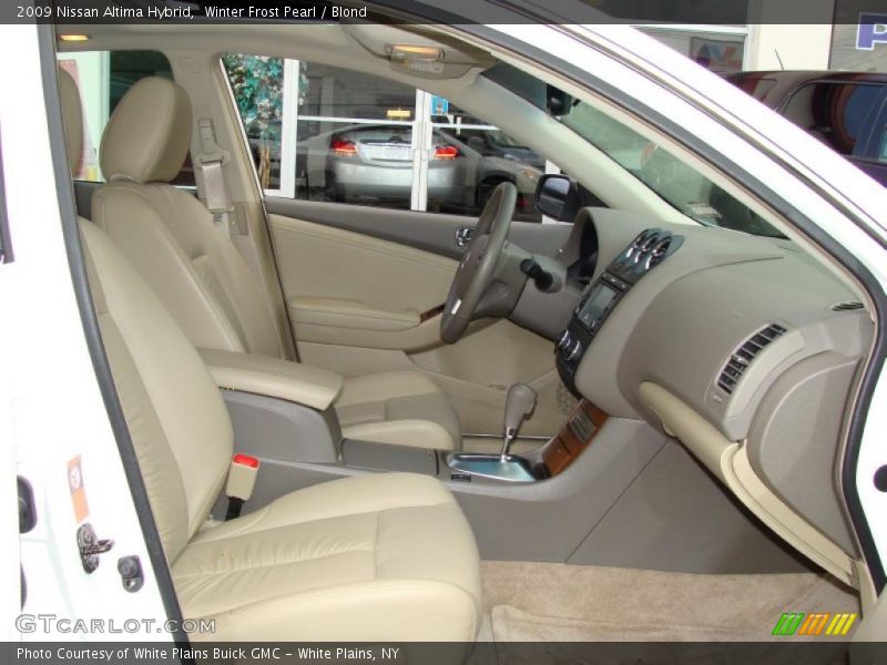 Winter Frost Pearl / Blond 2009 Nissan Altima Hybrid