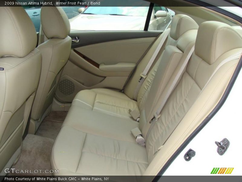 Winter Frost Pearl / Blond 2009 Nissan Altima Hybrid