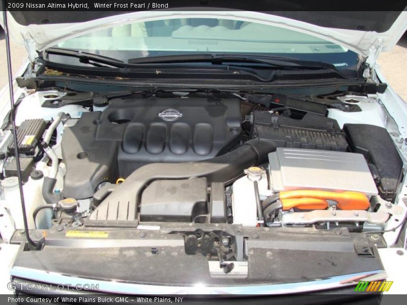 Winter Frost Pearl / Blond 2009 Nissan Altima Hybrid