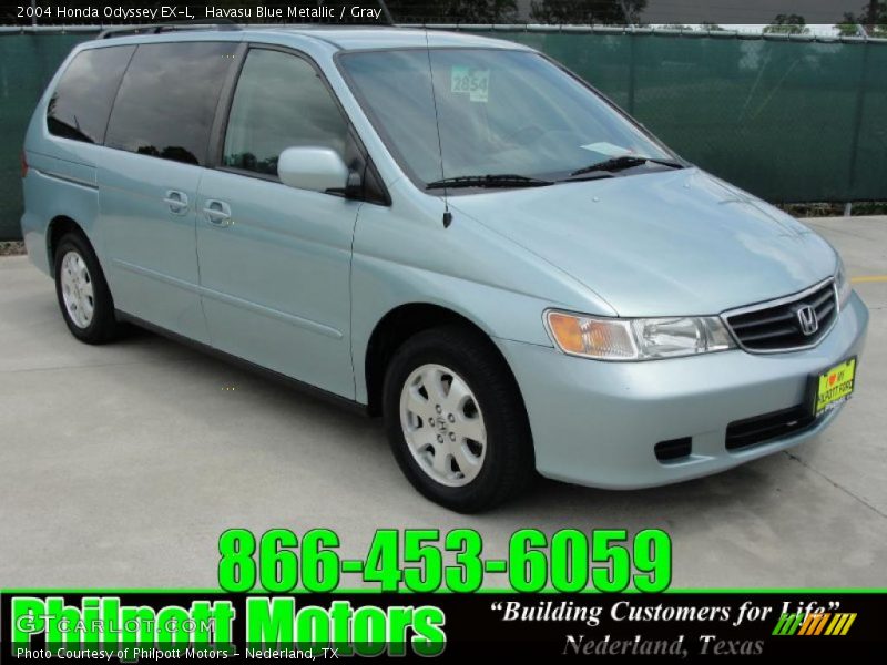 Havasu Blue Metallic / Gray 2004 Honda Odyssey EX-L