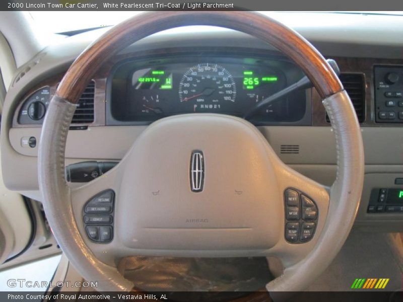 White Pearlescent Tri-Coat / Light Parchment 2000 Lincoln Town Car Cartier