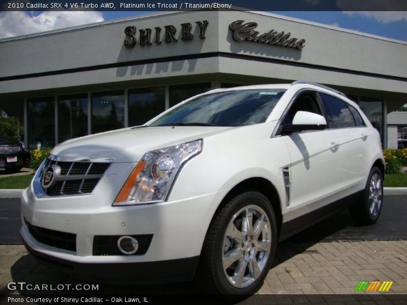 Platinum Ice Tricoat / Titanium/Ebony 2010 Cadillac SRX 4 V6 Turbo AWD