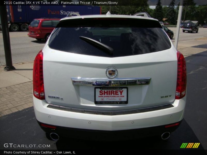 Platinum Ice Tricoat / Titanium/Ebony 2010 Cadillac SRX 4 V6 Turbo AWD