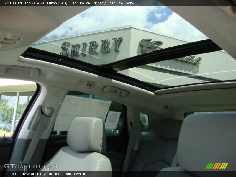 Platinum Ice Tricoat / Titanium/Ebony 2010 Cadillac SRX 4 V6 Turbo AWD