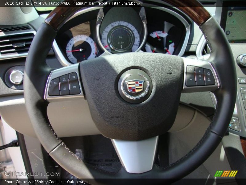 Platinum Ice Tricoat / Titanium/Ebony 2010 Cadillac SRX 4 V6 Turbo AWD