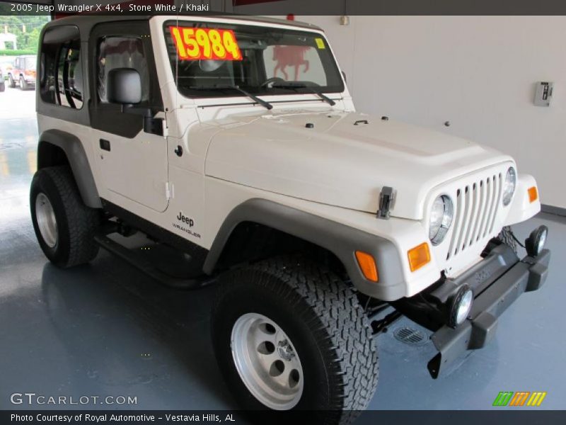Stone White / Khaki 2005 Jeep Wrangler X 4x4