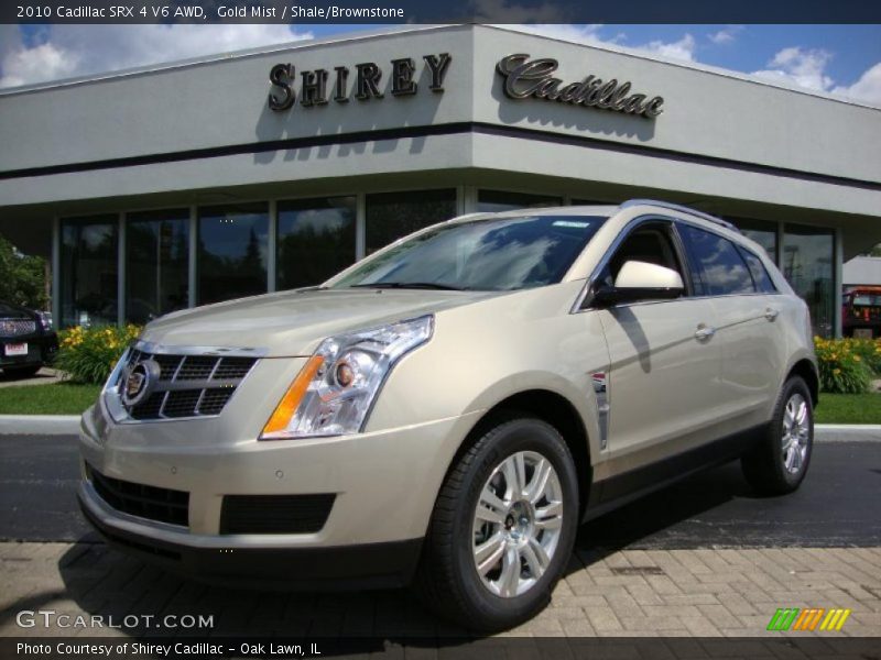 Gold Mist / Shale/Brownstone 2010 Cadillac SRX 4 V6 AWD
