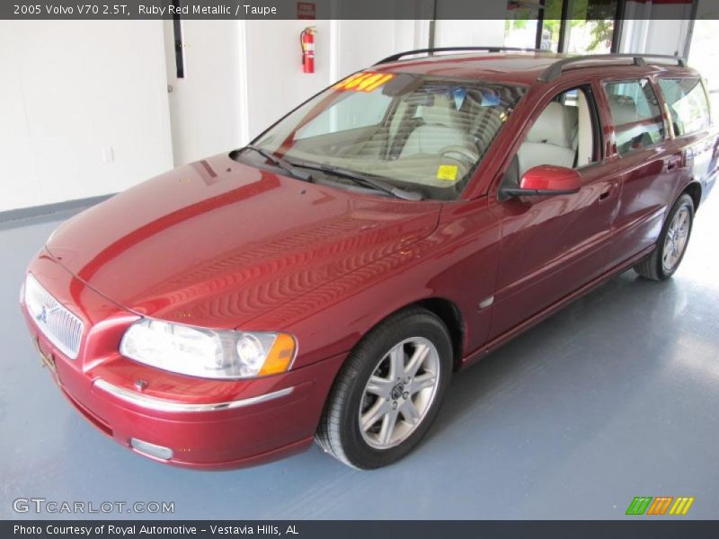 Ruby Red Metallic / Taupe 2005 Volvo V70 2.5T
