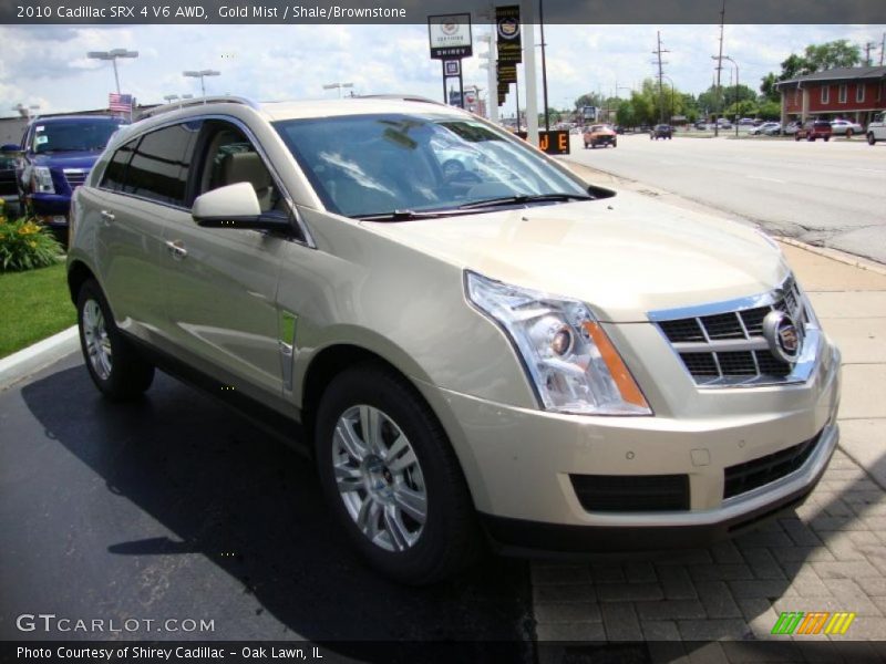 Gold Mist / Shale/Brownstone 2010 Cadillac SRX 4 V6 AWD