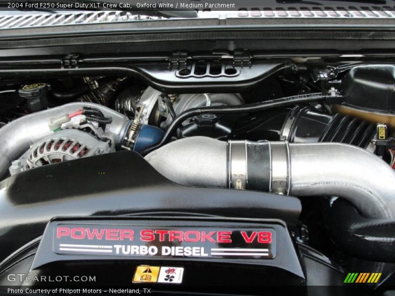 Oxford White / Medium Parchment 2004 Ford F250 Super Duty XLT Crew Cab
