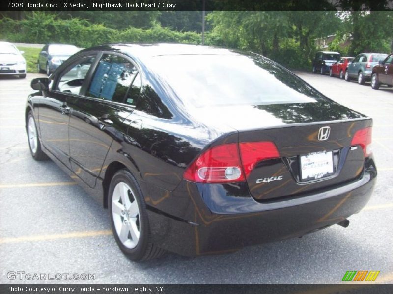 Nighthawk Black Pearl / Gray 2008 Honda Civic EX Sedan