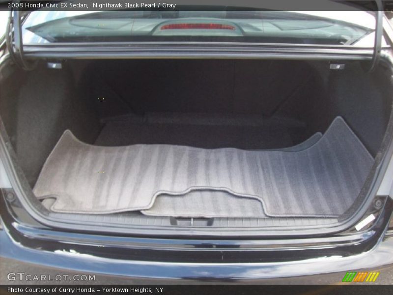 Nighthawk Black Pearl / Gray 2008 Honda Civic EX Sedan